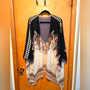 Women's Sheer Kimono Cardigan Blouse